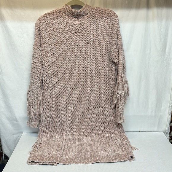 G.I.L.I. Open-Front Chenille Cardigan with Fringe Detail XXS-XL Shadow Gray - Picture 7 of 13